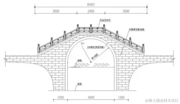 如何用CAD画拱桥