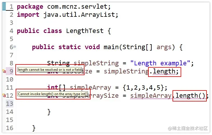 Find the Java array length
