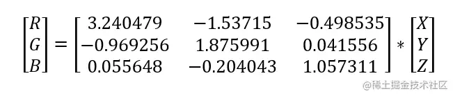 XYZ-RGB