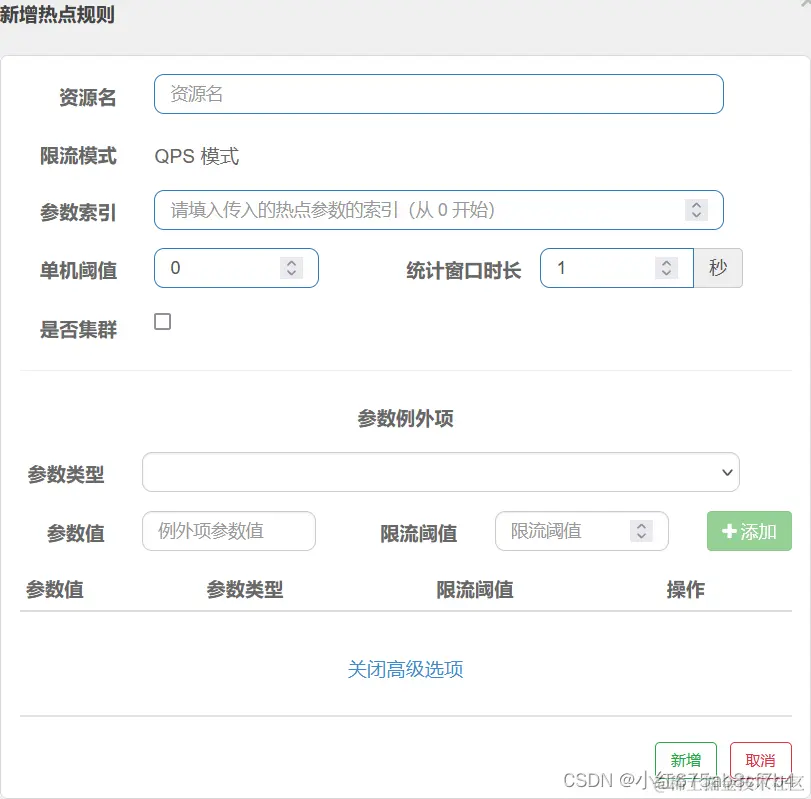 Sentinel热点规则