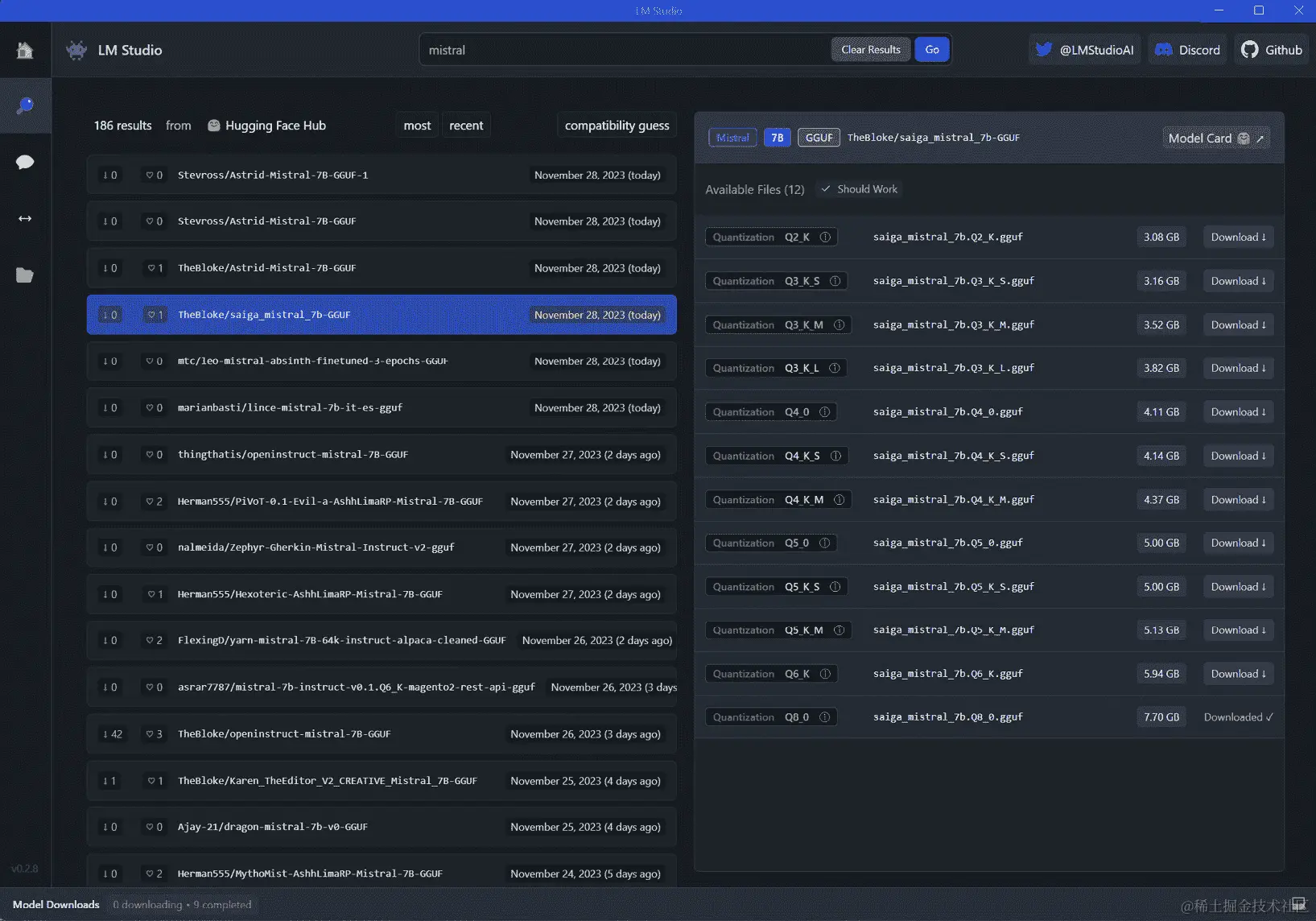 图 9.2 – 模型选择和安装