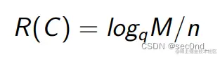 R(C) = logqM/n
