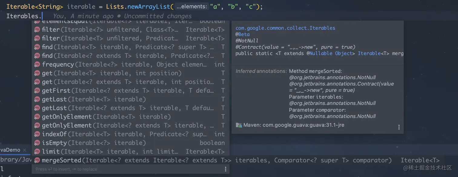 Iterable的API