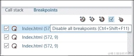 Microsoft Edge 中的调试选项