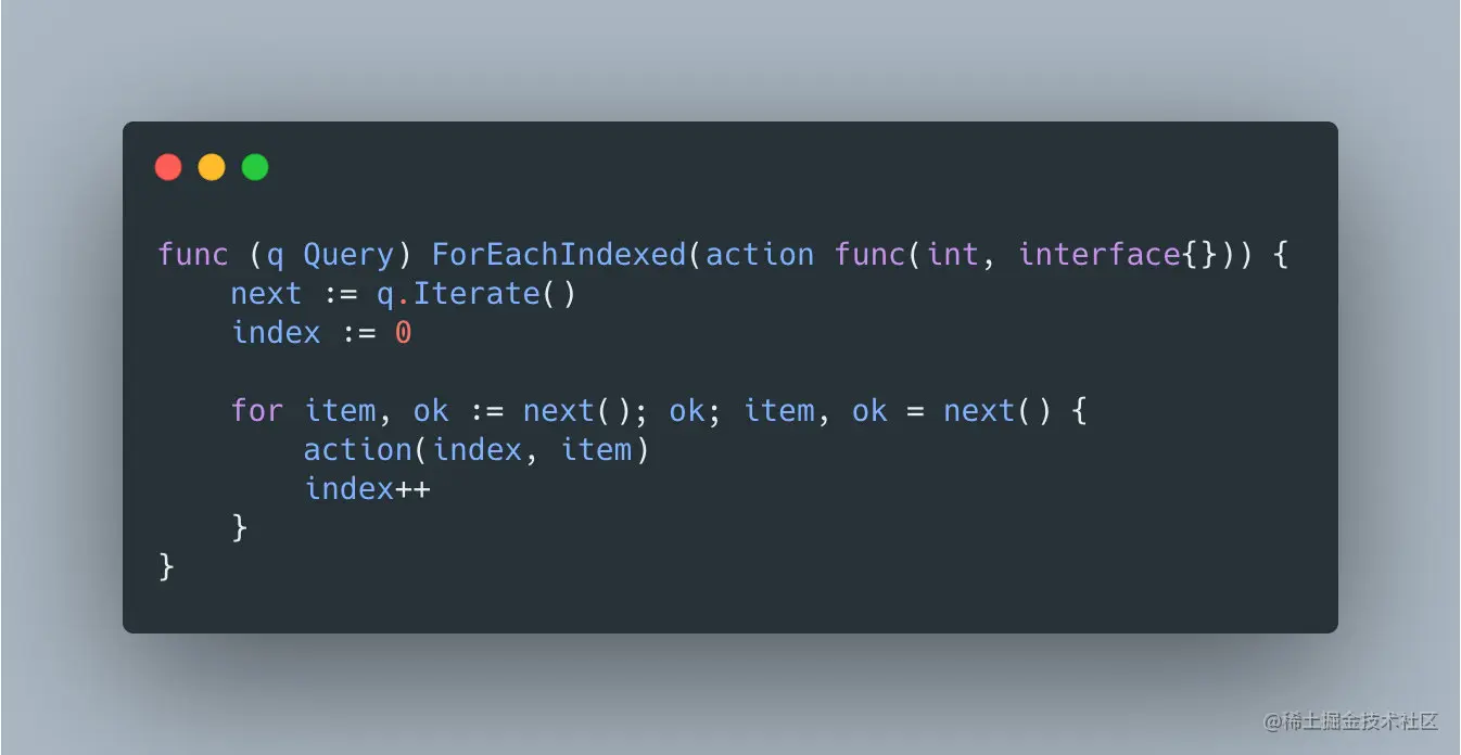 ForEachIndexed源码