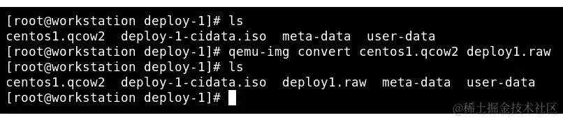 图 13.5 – 将 qcow2 镜像转换为原始镜像格式