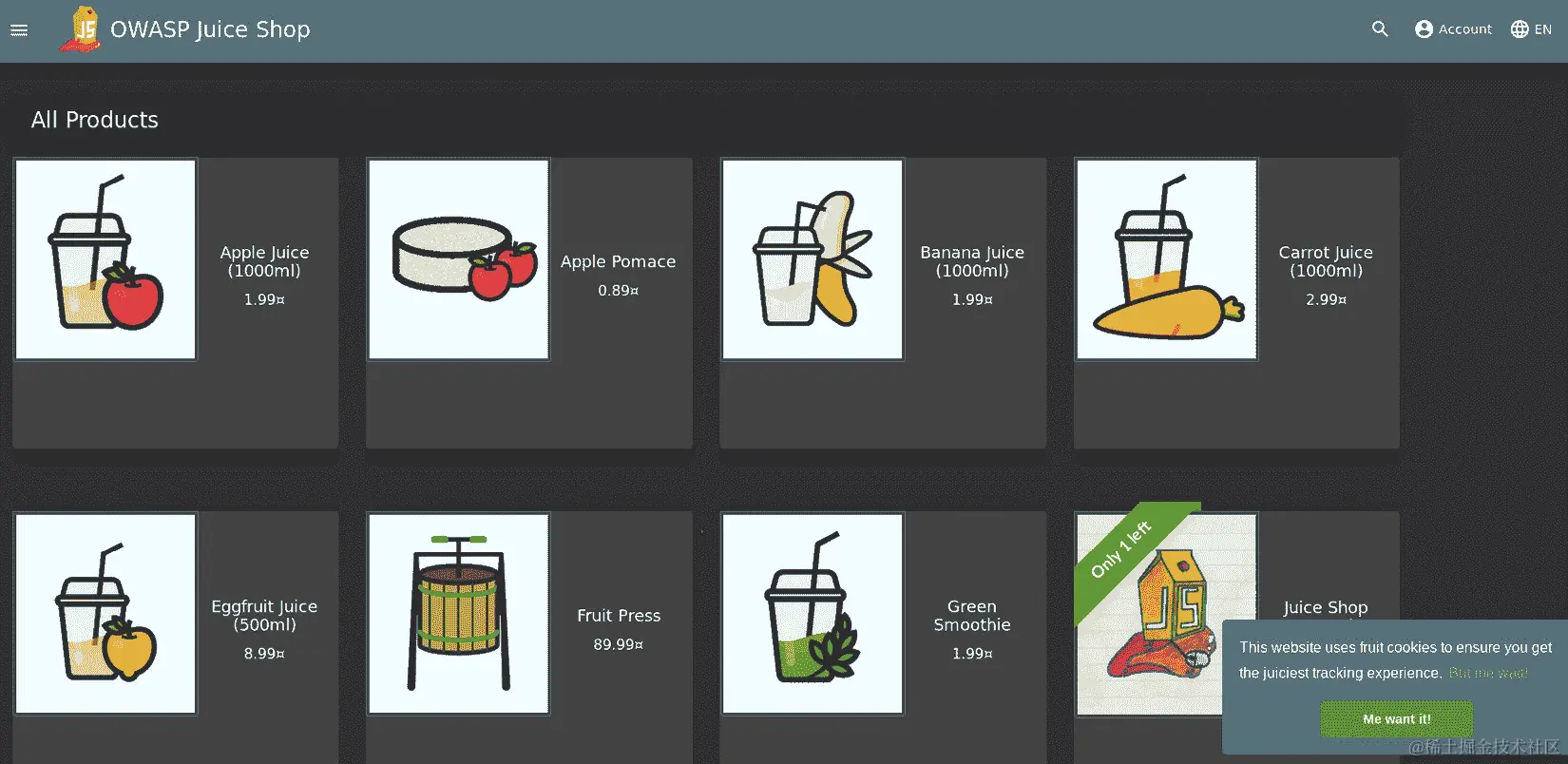 图 6.10-果汁店仪表板