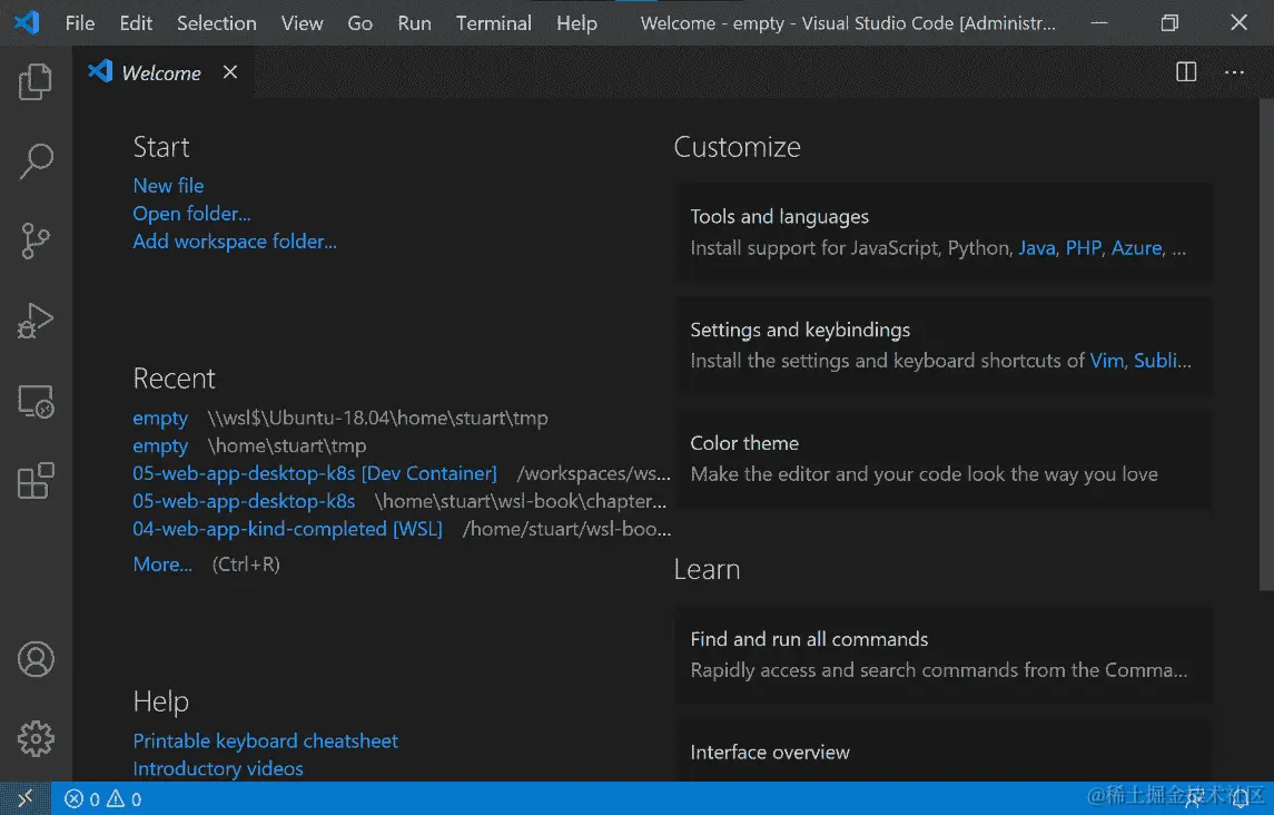 图 9.1 - Visual Studio Code 的截图