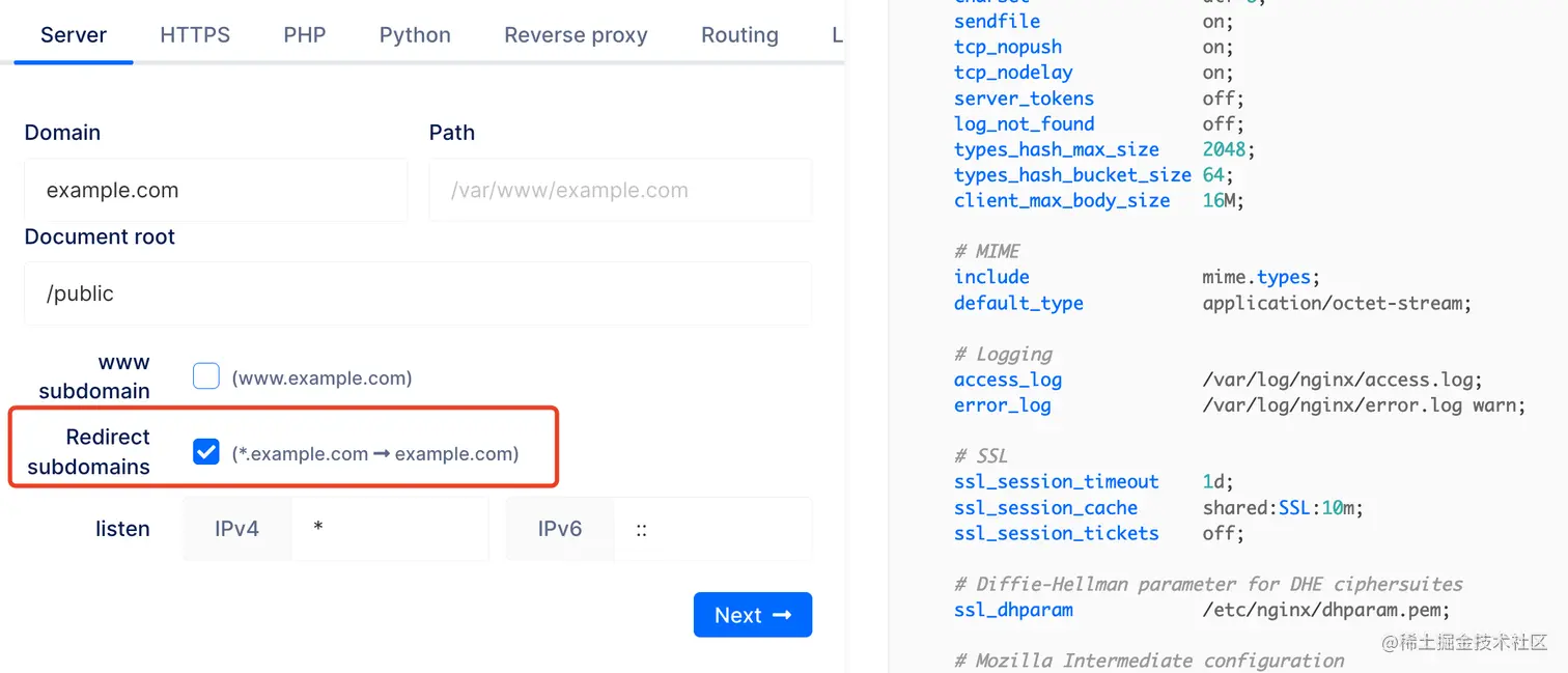 Nginx 可视化配置