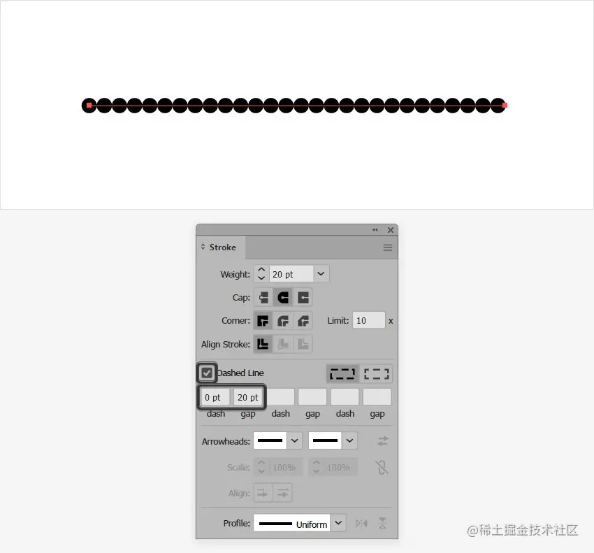 dashed line Illustrator dotted stroke Illustrator tutorial