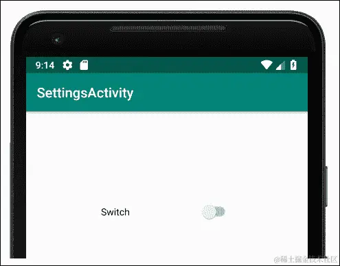 使用户能够切换到“设置”屏幕