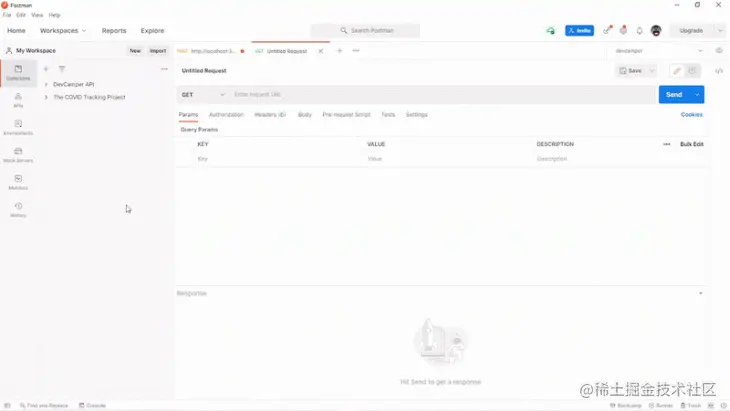 Dashboard Of URL Shortener With API As An Endpoint In The Example URL