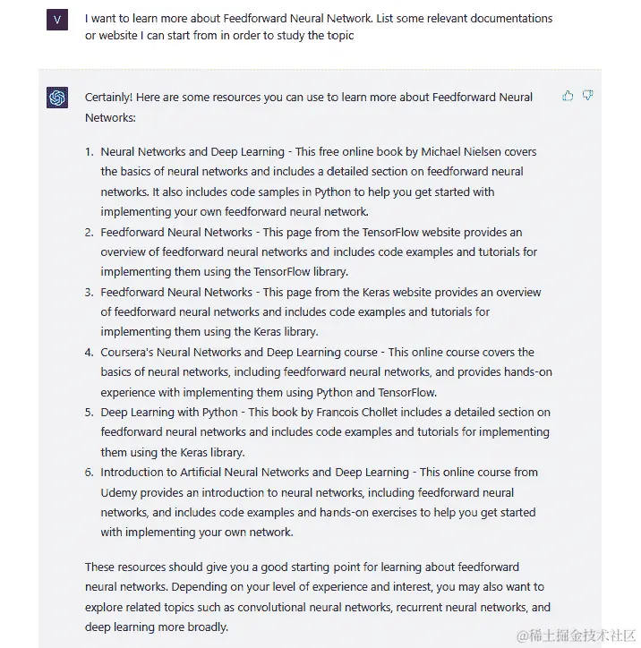 图 5.23 – ChatGPT 列出相关参考资料的示例