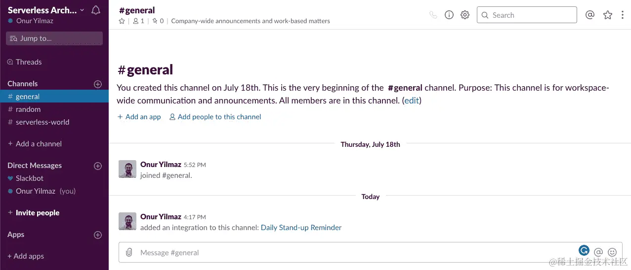 图 2.55：Slack 中的集成消息