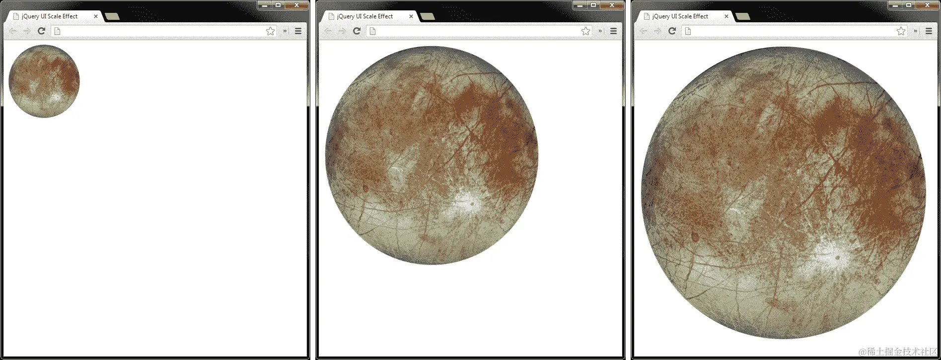执行步骤 - 缩放元素