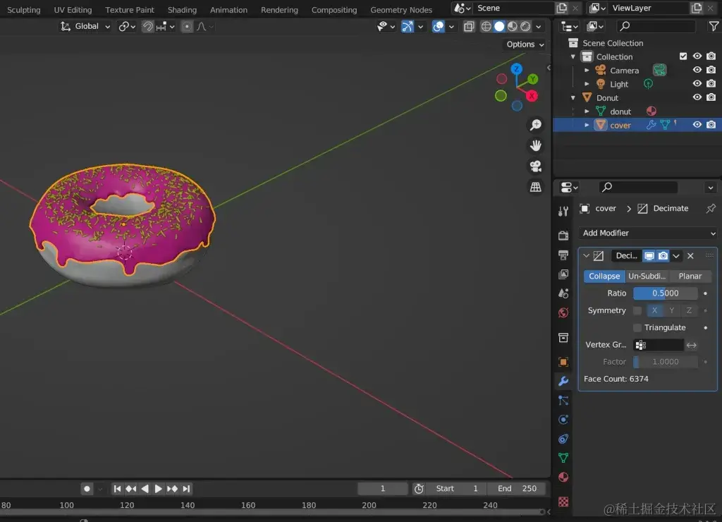 如何在Blender中压缩/减小GLTF模型的大小