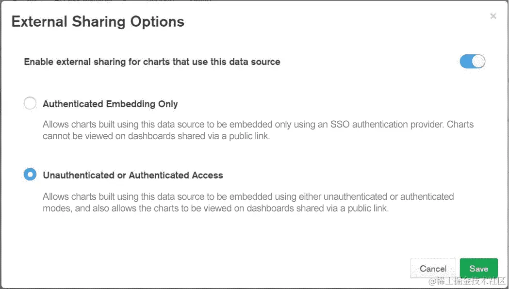 图 12.47：外部共享选项截图