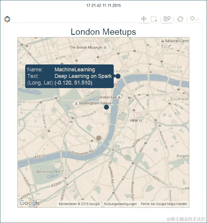 在 Google 地图上显示即将举行的聚会