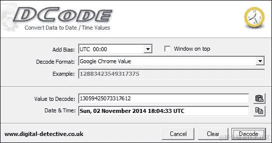 解码 WebKit 时间格式