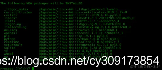 创建虚拟环境安装的依赖