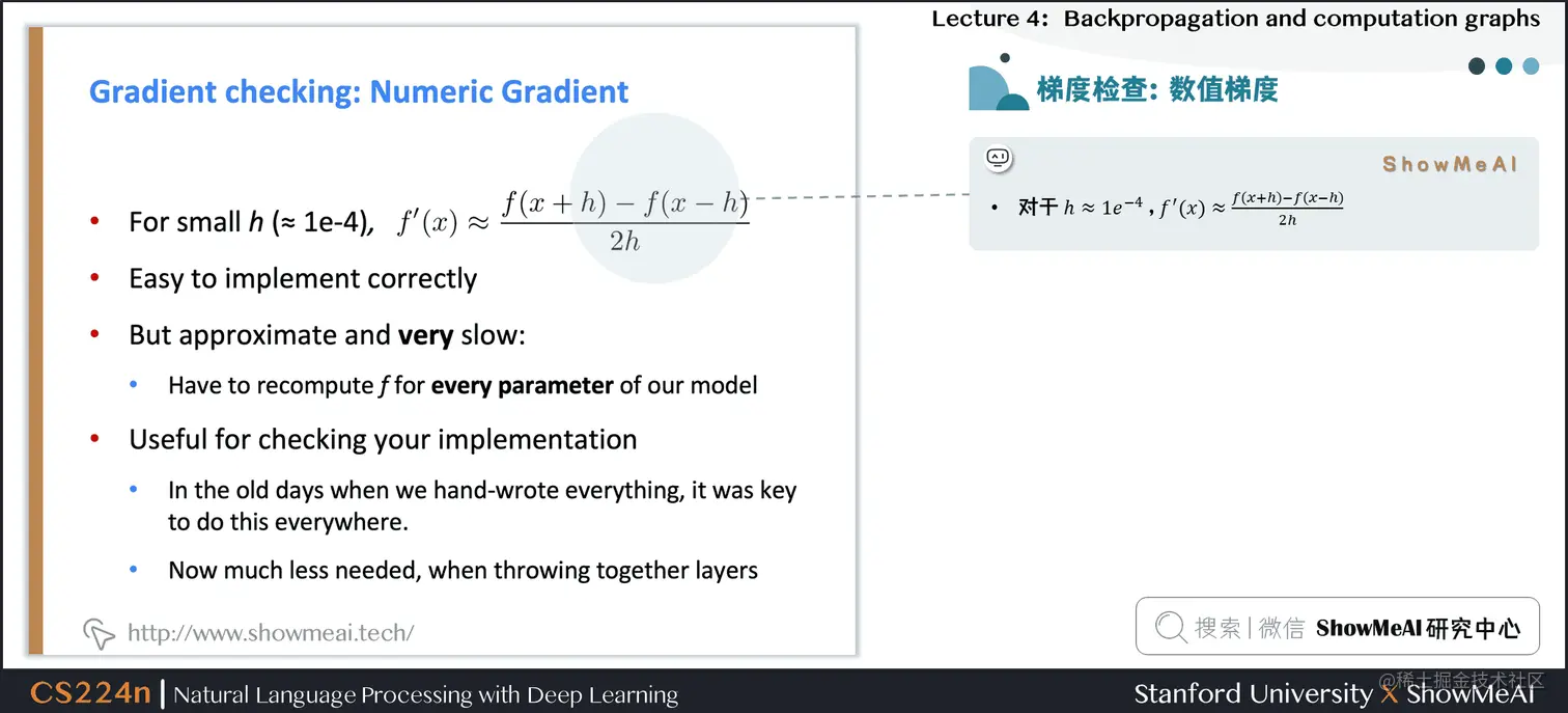 梯度检查：数值梯度
