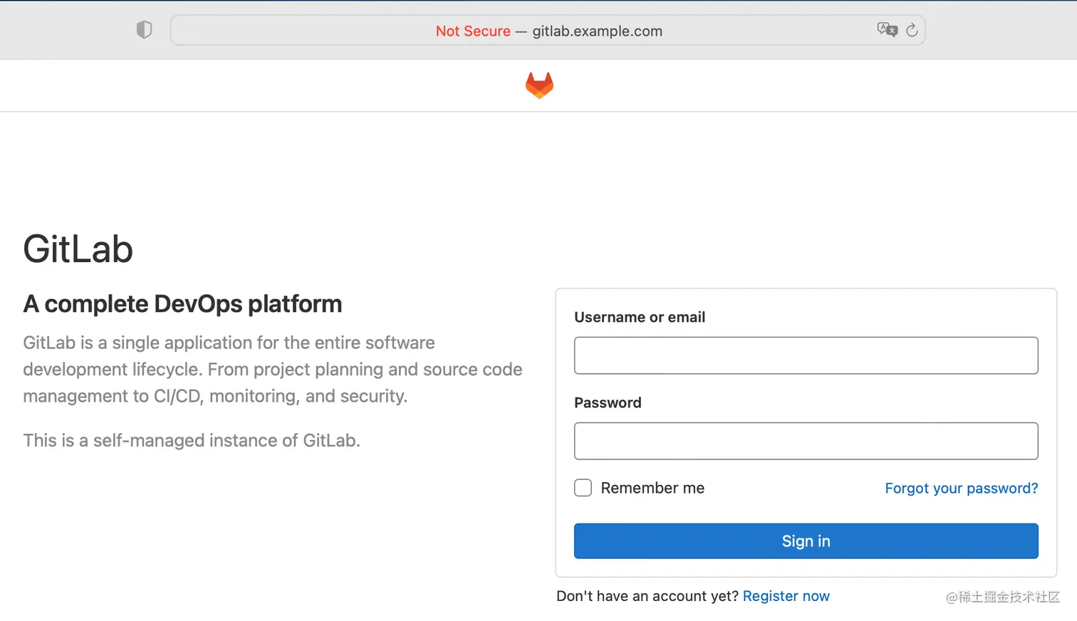 GitLab login