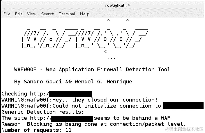 识别 Web 应用防火墙