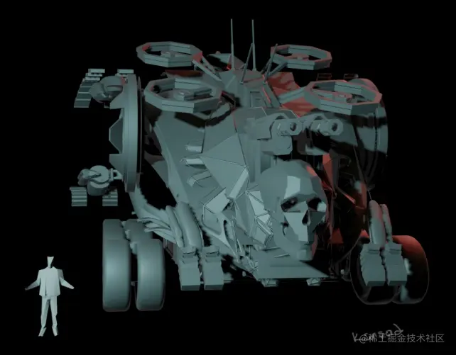 场景中车辆建模制作效果-Renderbus云渲染农场