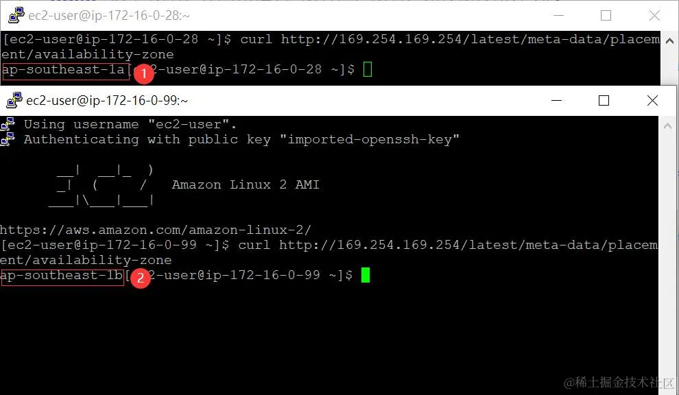  EC2 实例所在的可用区