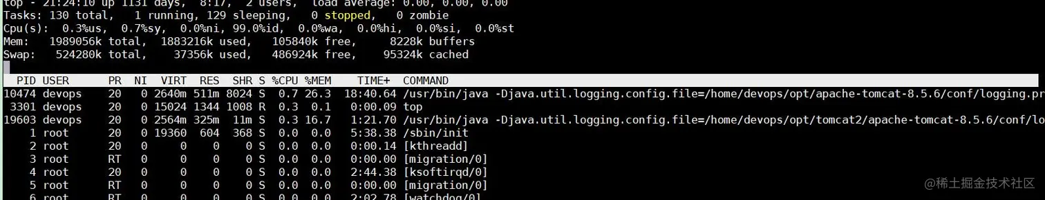 linux下TOP命令使用小技巧