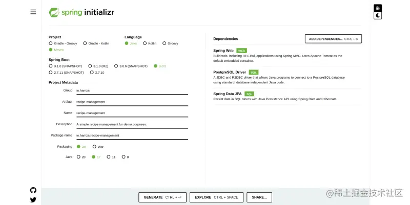 弹簧初始化网站