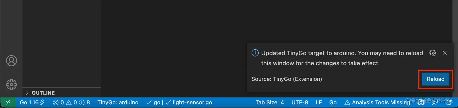 reload the vscode editor