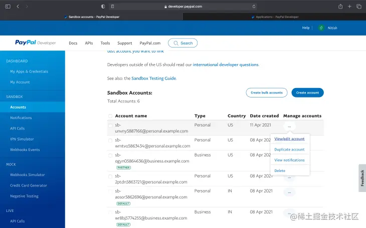 View and Edit Account Page