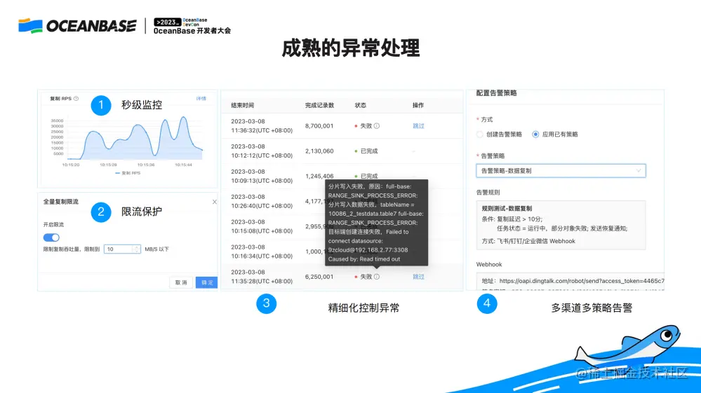NineData有成熟的异常处理机制