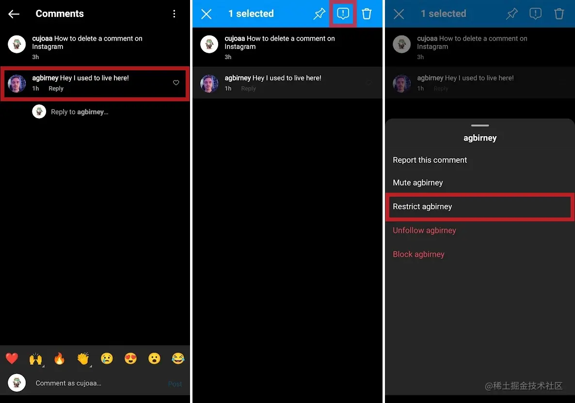 在 Instagram 上限制亚当