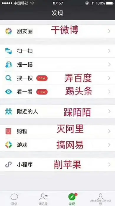 微信的功能集合