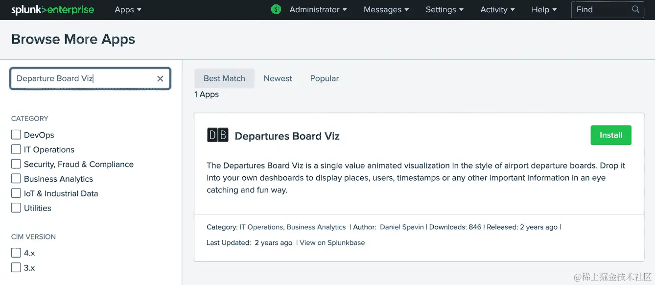 图 14.34：离港板 Viz 应用程序