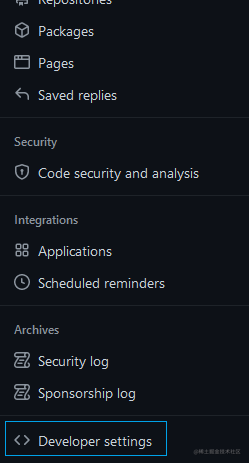 developer settings