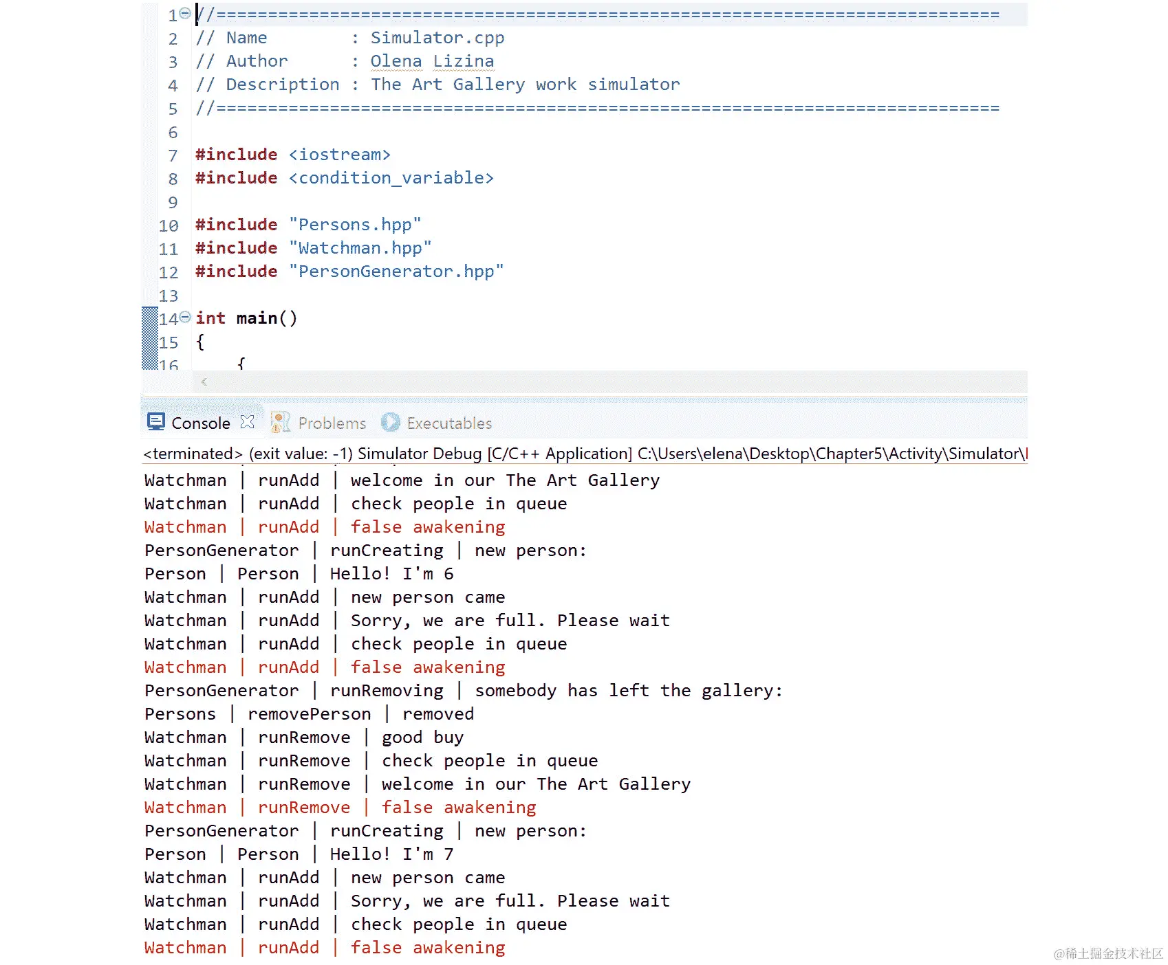 图 5.27：应用程序执行的结果
