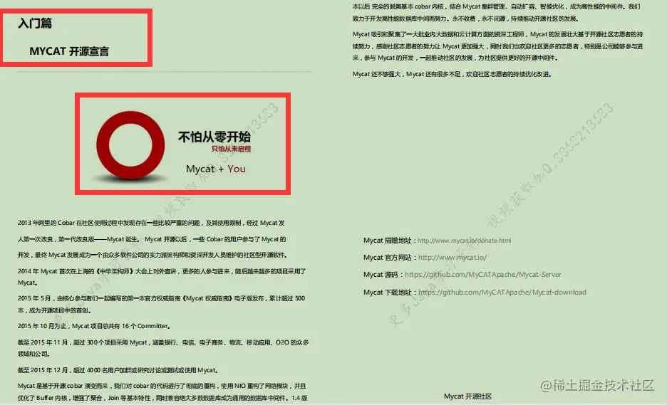 阿里进阶专用：Mycat权威指南，不怕从零开始，只怕从未启程