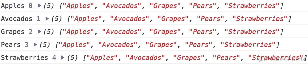 图 1.47：练习中代码的输出。打印所有有机水果的名称。