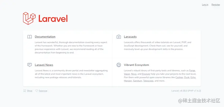 Laravel Register Page