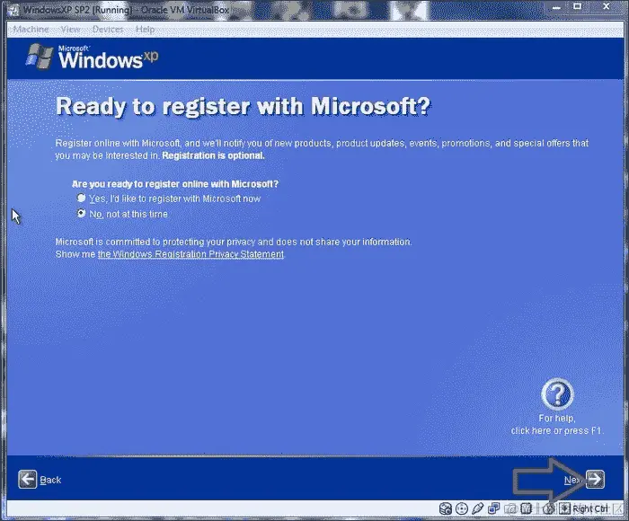 在 Oracle VM VirtualBox 上安装 WindowsXP