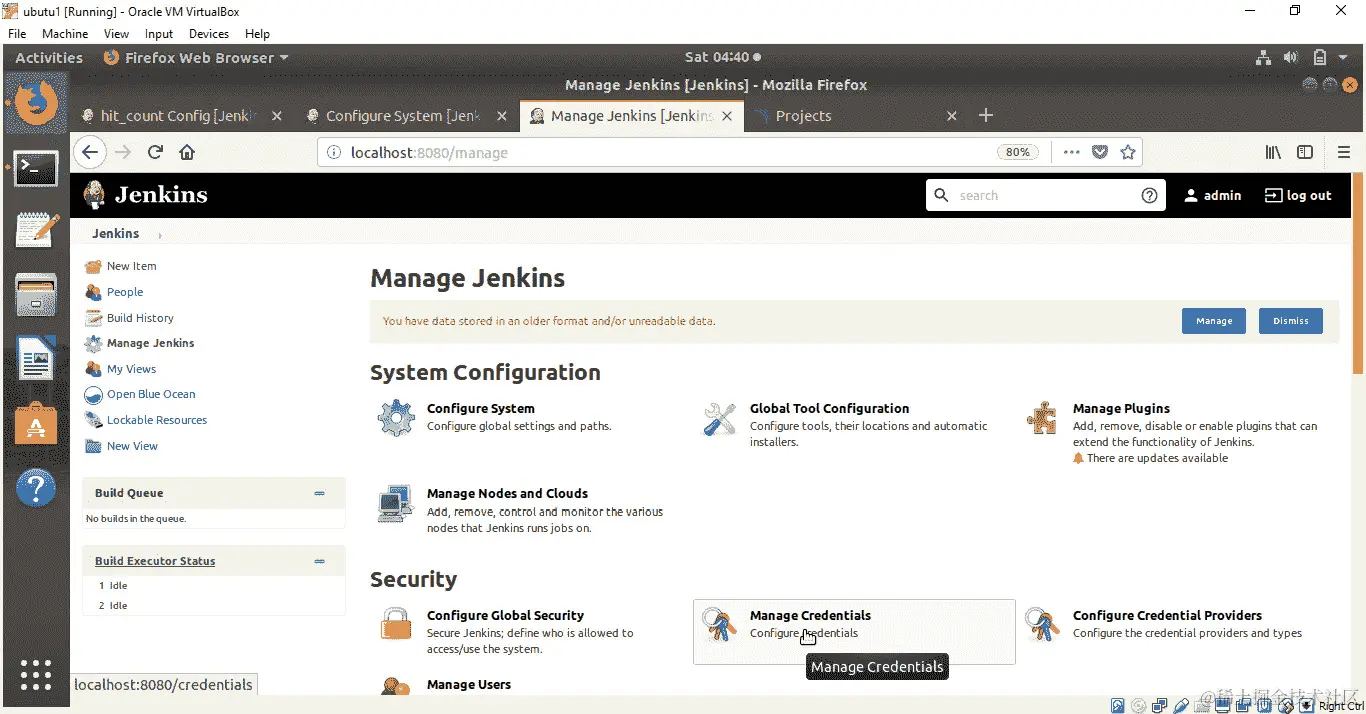 图 8.48：管理 Jenkins 页面