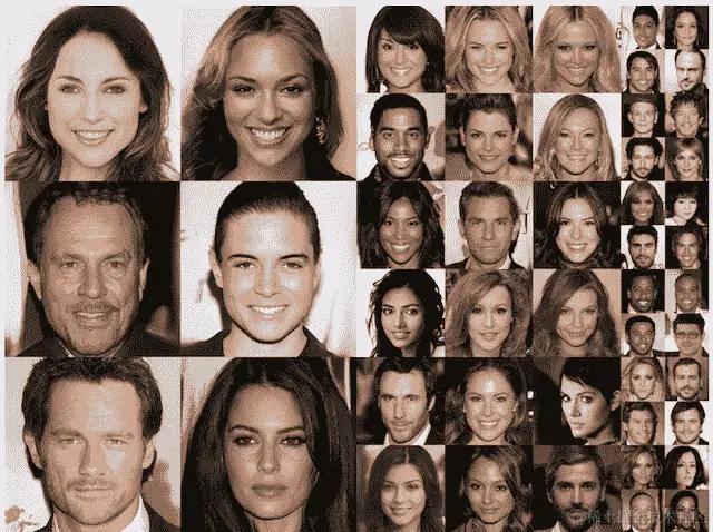 图 1.8 - 逼真的 GAN 生成的人脸示例（摘自 2017 年《逐步增长的 GAN 用于提高质量、稳定性和变化性》：https://arxiv.org/pdf/1710.10196.pdf)