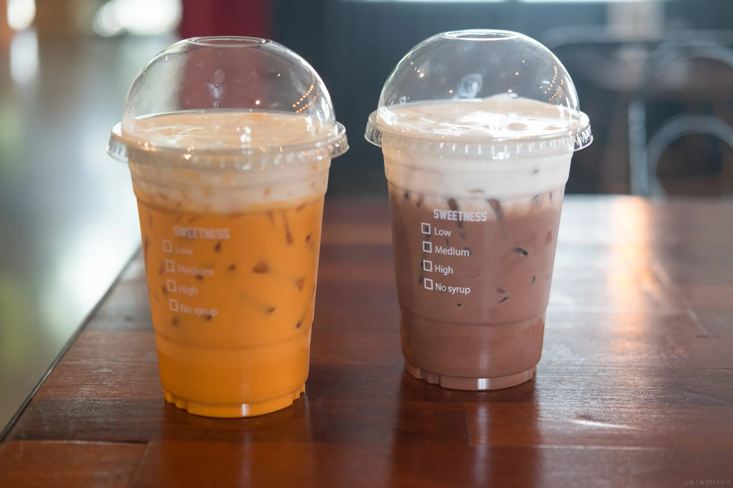 coco and thai milk tea