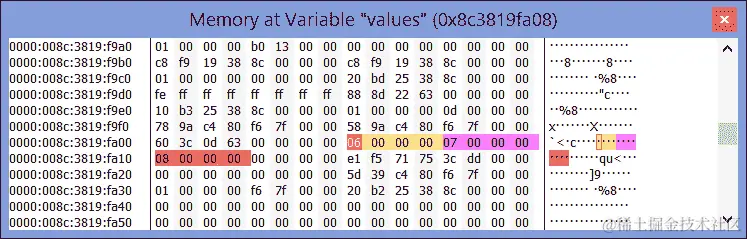 检查变量和内存