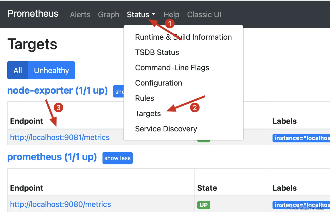 查看node-exporter是否集成成功