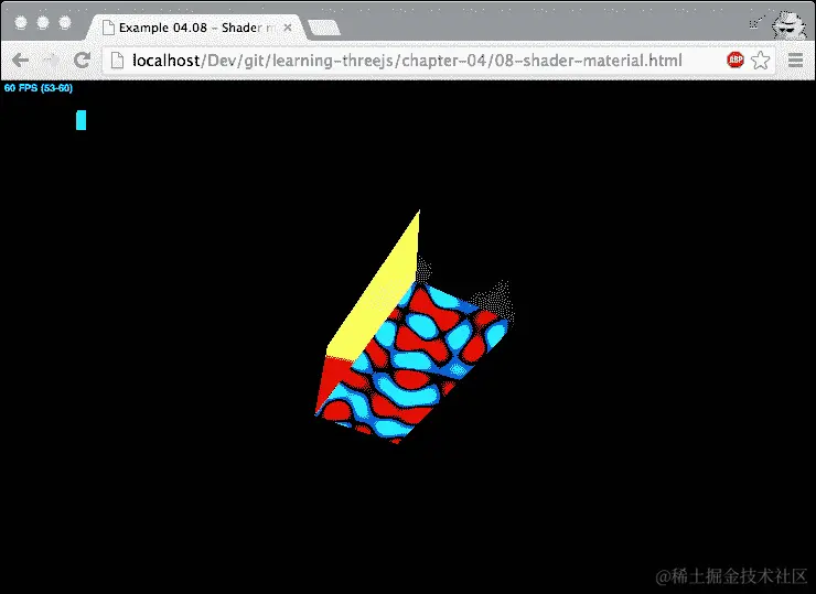 使用 THREE.ShaderMaterial 创建自定义着色器
