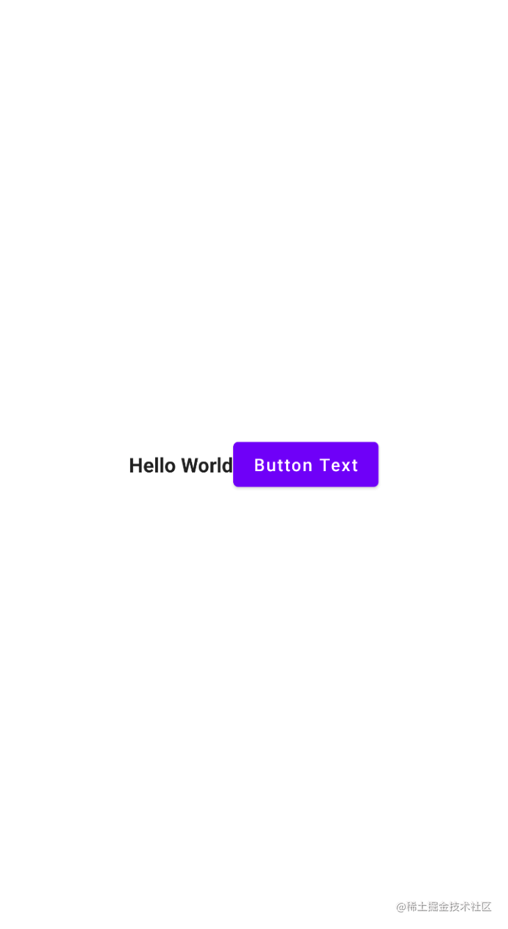 Horizontal Button Text Example